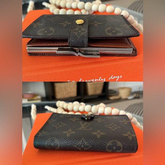 LOUIS VUITTON Monogram French Kisslock wallet. Very good condition. Vintage. - Picture 7 of 12